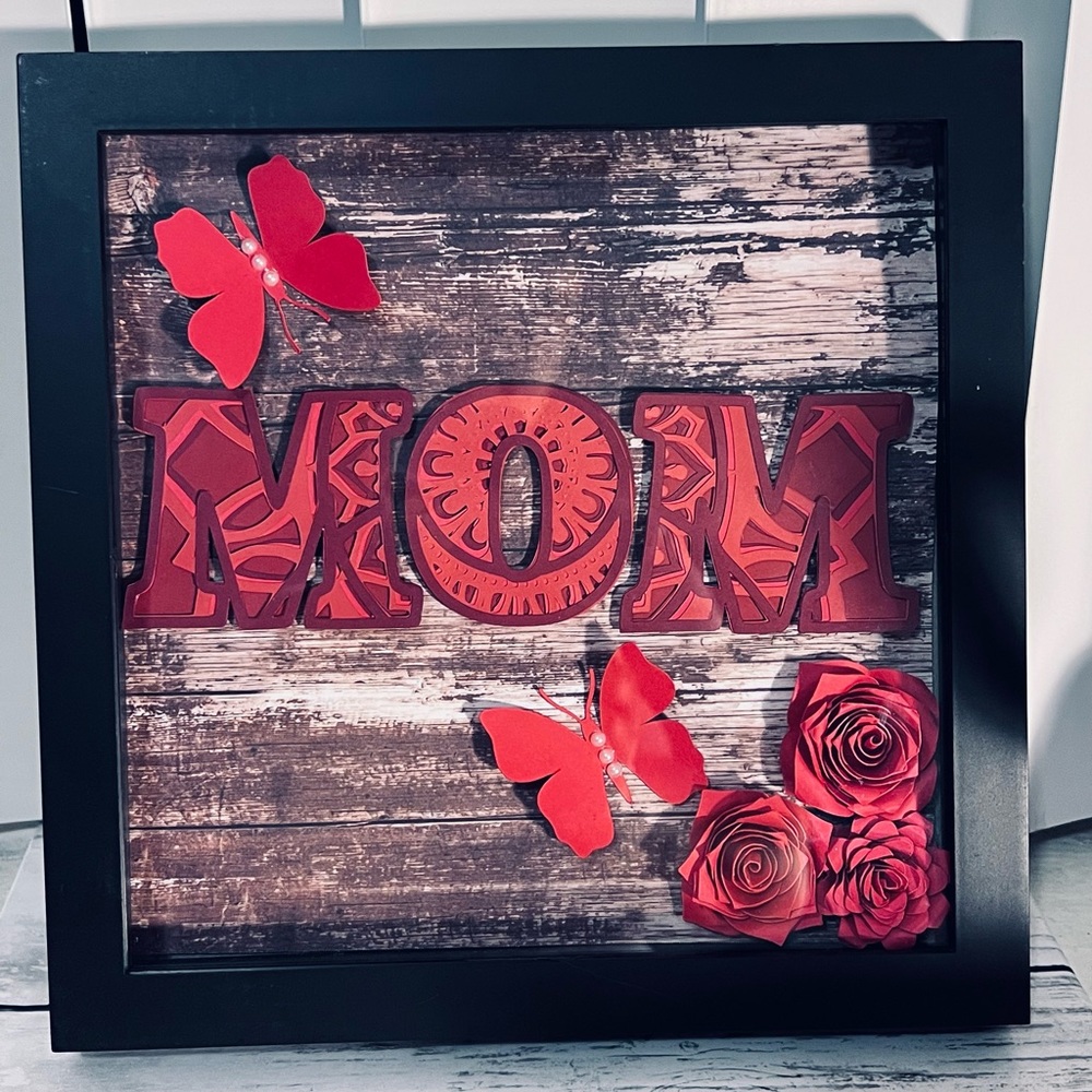 Mandala Mom Shadow Box